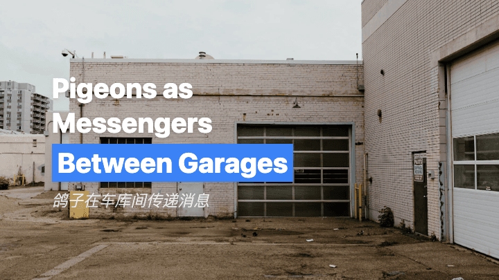 鸽子在车库间传递消息